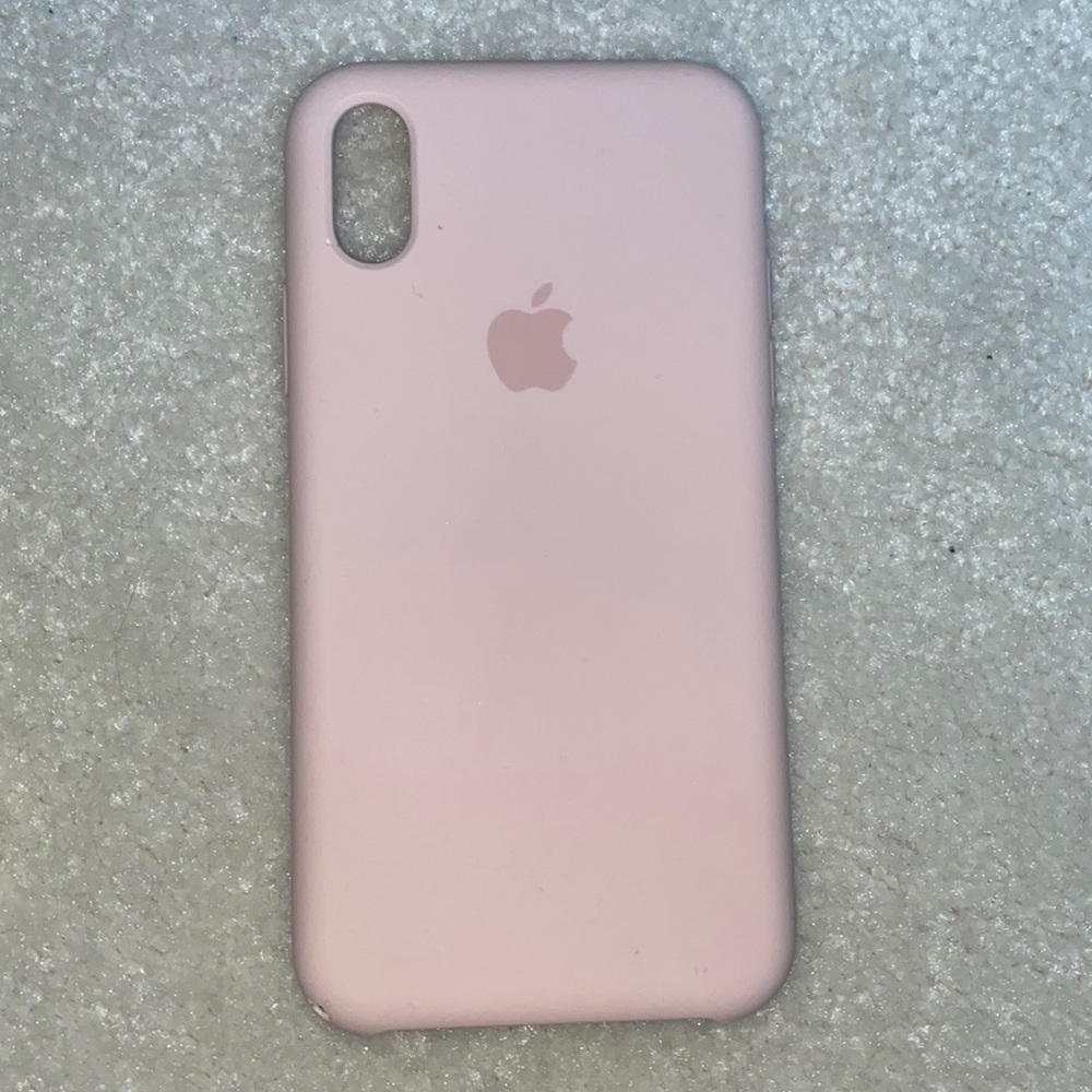 Apple pink sand color silicone Iphone X case!